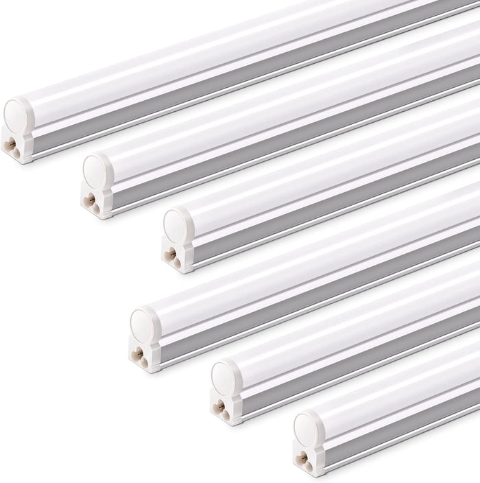 Barrina T5 4FT LED Shop Light, 5000K Daylight White, 20W Utility Light Fixture (6 Packs)