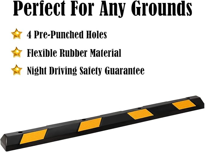 IRONMAX Parking Stopper for Garage, Heavy Duty Parking Block Garage Wheel Stop