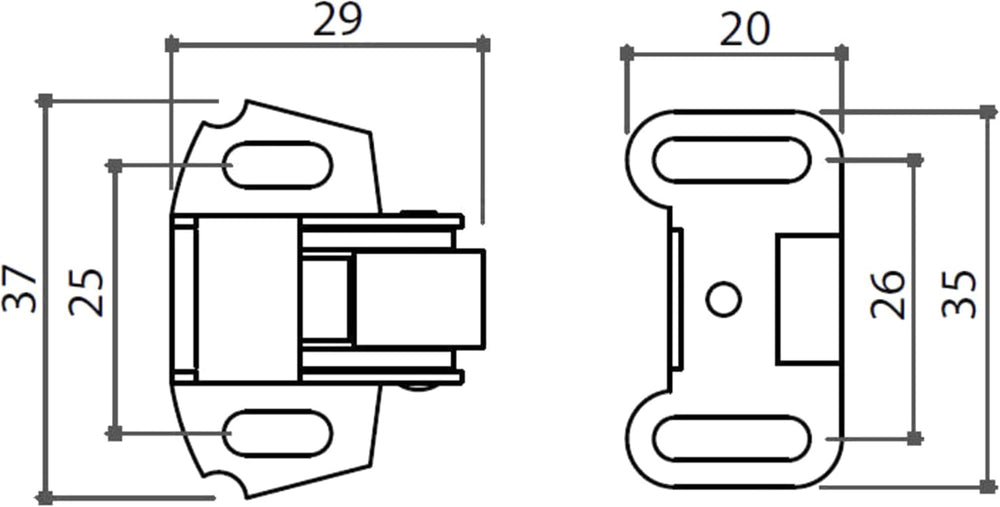 100 Pack Rok Hardware Roller Wheel Spring Cabinet Furniture Closet Door Catch...