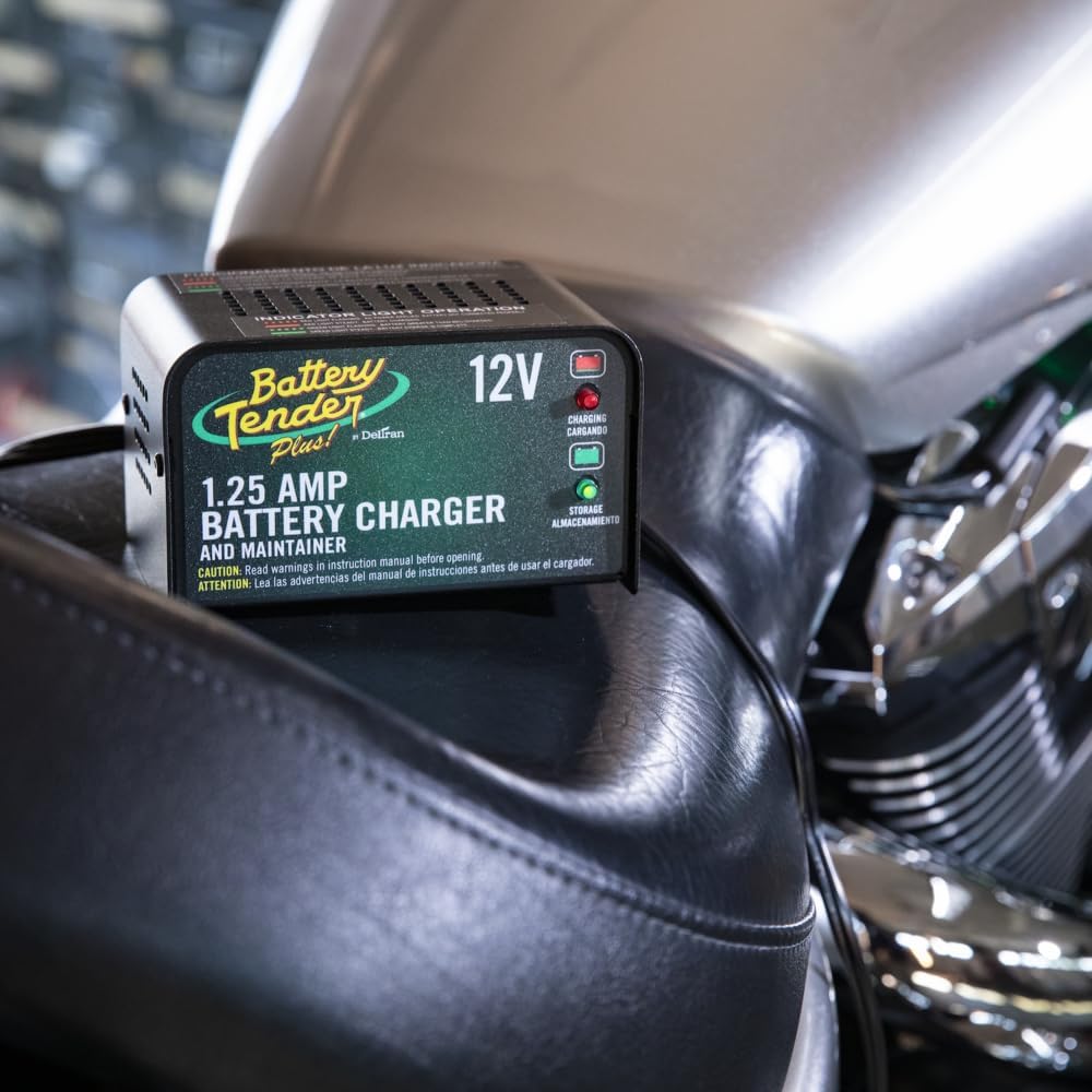 Battery Tender Plus 12V 1.25 AMP Car & Motorcycle Battery Charger and Mai...