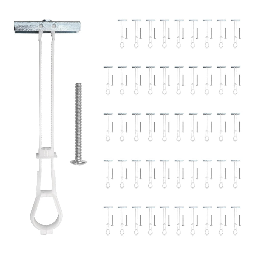 50-Pack 1/4"-20 Heavy Duty Quick Toggle Anchors with Bolts Set | for Dry...