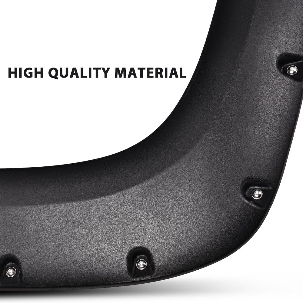 CROSSDESIGN Fender Flares Fit 2007-2013 Chevy Silverado 1500 2500HD 3500HD 6....