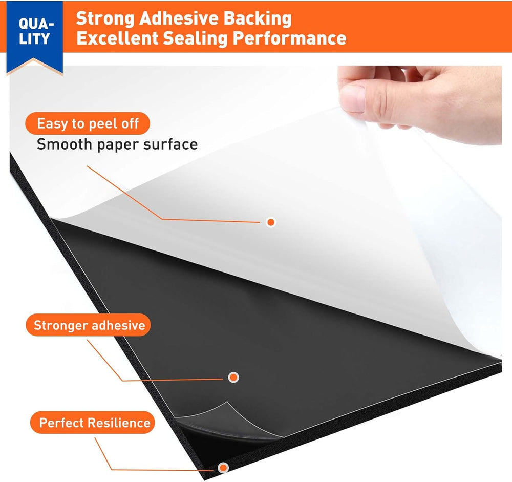MAGZO Adhesive Sponge Neoprene Foam Padding, 1/2" Thick x 12" x 59&...