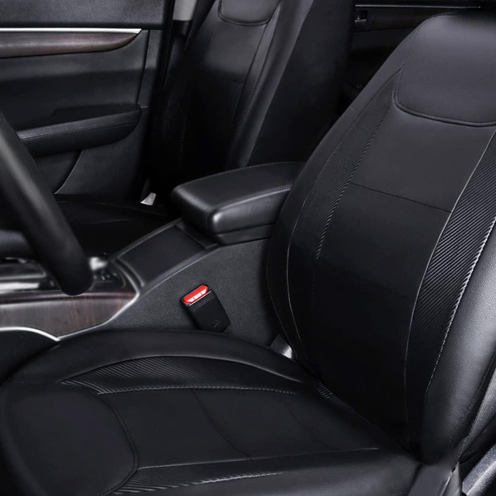 Flying Banner car seat Covers Protects Water Proof Faux Leather Carbon Fiber ...