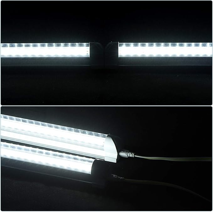 4 Pack, Led Shop Lights, 8FT Led Shop Light, 100W 6000K 15000LM Clear White