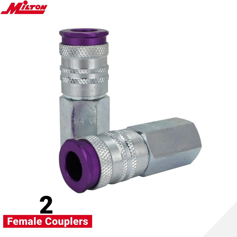 Milton S-314VKIT Kit, 14pc Hi-Flo V style 1/4", Purple