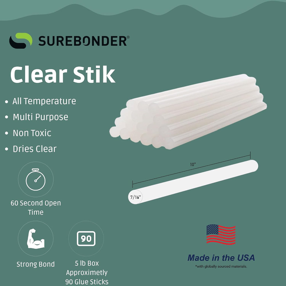 Surebonder 725R510 10-Inch All Temperature Glue Sticks, 90 Pieces (Pack of 4)