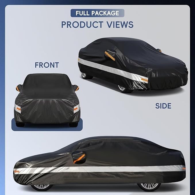 10 Layers Car Cover Custom Fit for Cadillac, Waterproof All Weather for