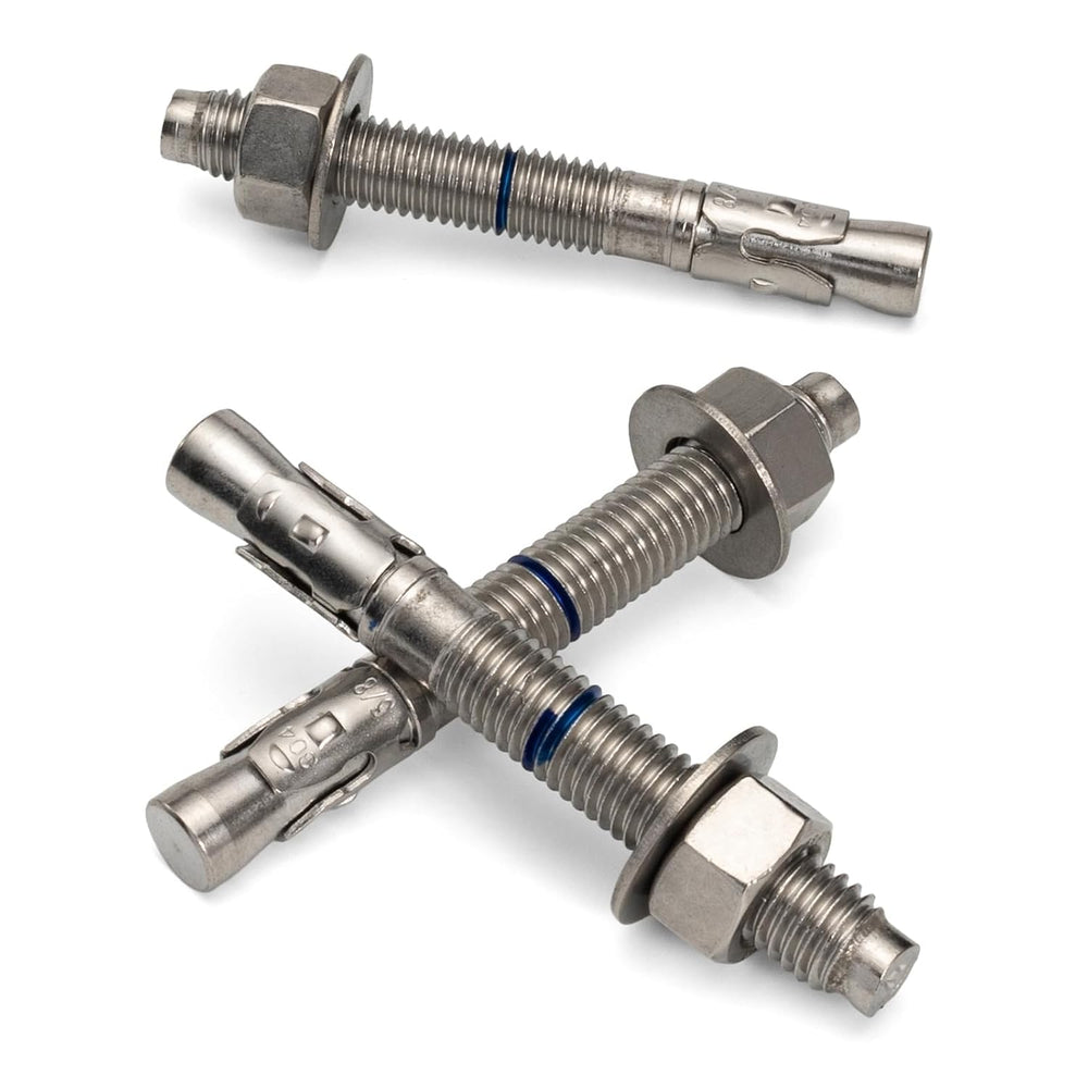5/8" x 5" Concrete Anchors (25 Pack) 5/8 inch Wedge Anchors Bolts S...