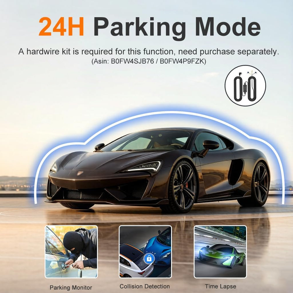 4K Dash Cam Front and Rear, Dash Camera for Cars with 64GB Card, Built-in 5.8...