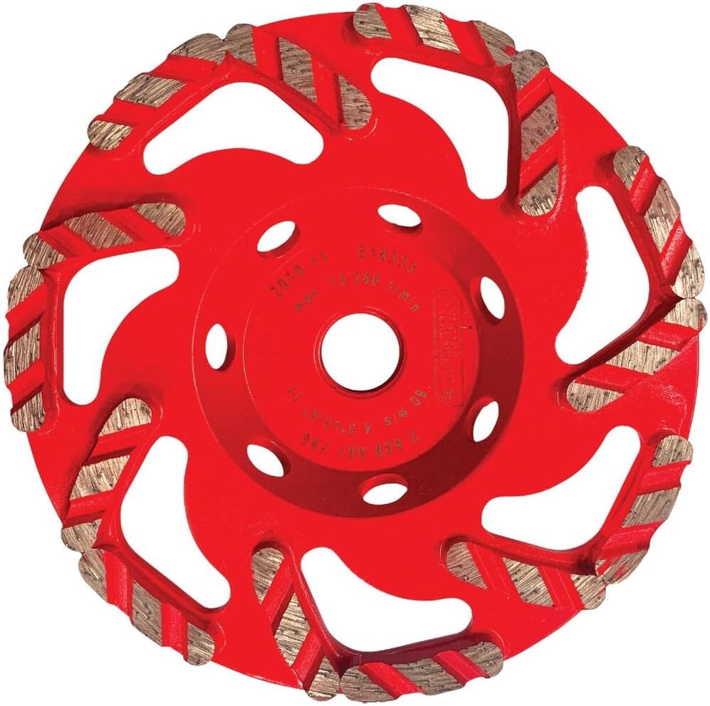 Diablo Diamond Rim Cup Wheel - 4-1/2" Dia, 5/8"-11 Arbor, Max 13,28...