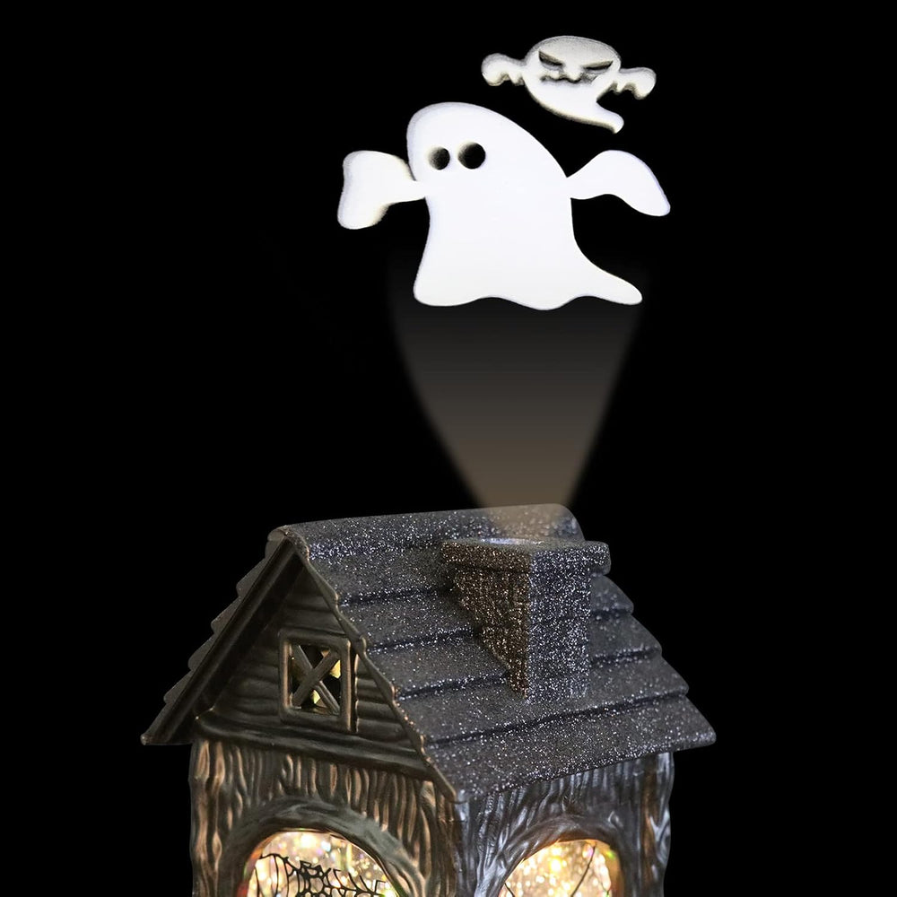 Halloween Snow Globe Lantern Ghost Projection Skeleton Figurine