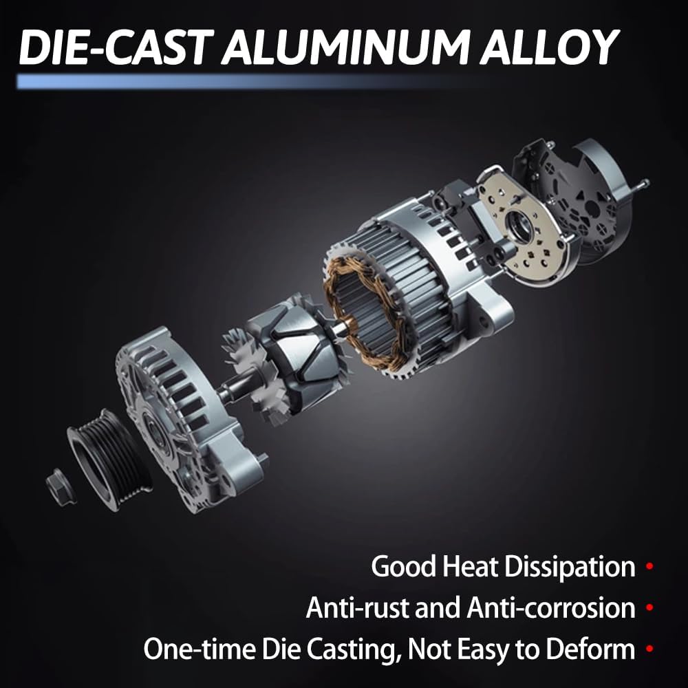 Alternator 12V 170A 6-Groove Pulley Clockwise Replace 13552642