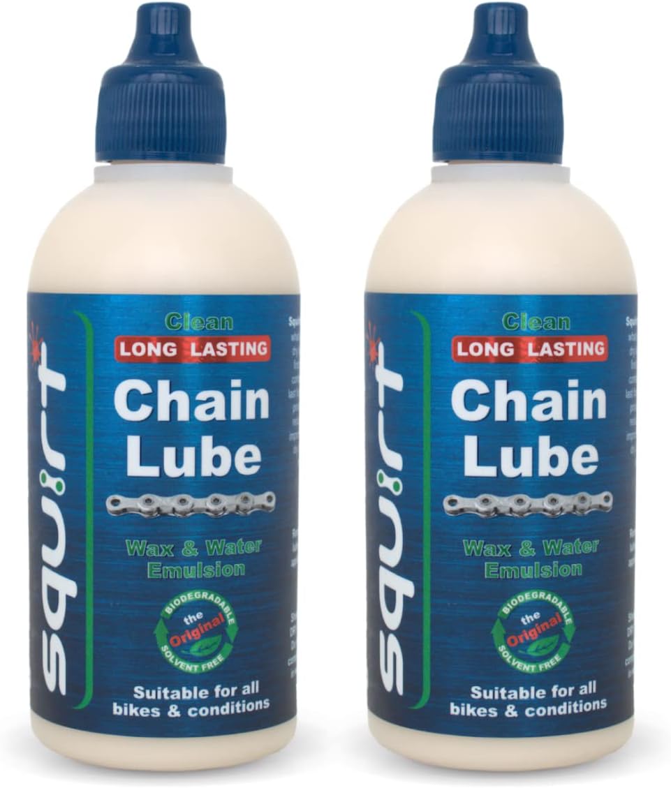 Squirt Chain Lube for Bikes 2 Pack (120ml) – Long-Lasting Lubricant for All B...
