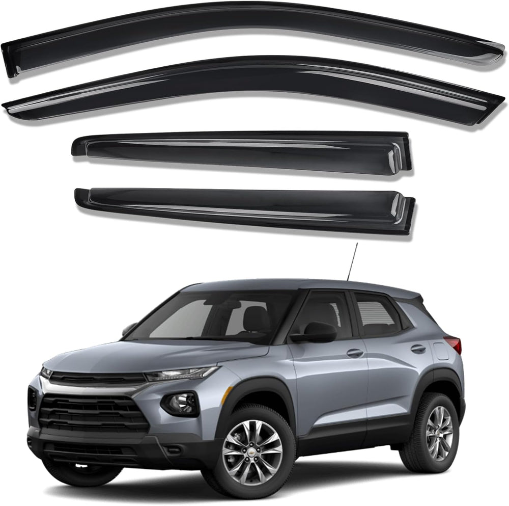 Rain Guards for Car Windows, Tape-On Window Visors Rain Guards Fit for (4 Pie...