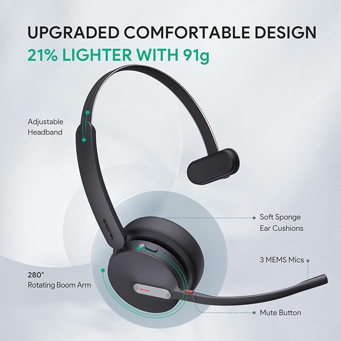 Yealink BH70 Mono Wireless Bluetooth Headset