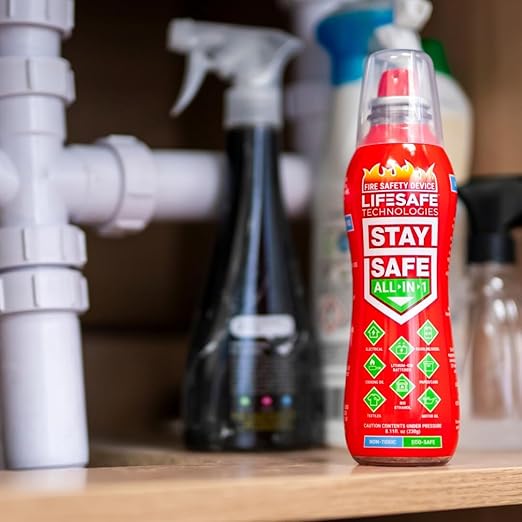 LifeSafe Technologies StaySafe All-in-1 Portable Fire Extinguishing Spray |