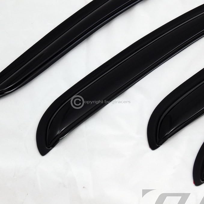 4pcs Front Rear Window Deflector Sun/Rain/Wind Guards Smoke Window Visors 07-13