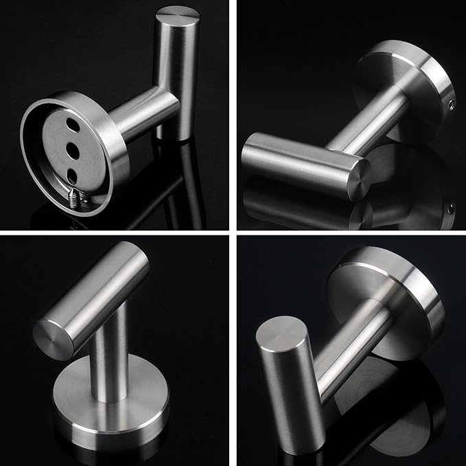 NearMoon Bath Towel Hooks- SUS 304 Stainless Steel Robe Hook Holder, Heavy Du...