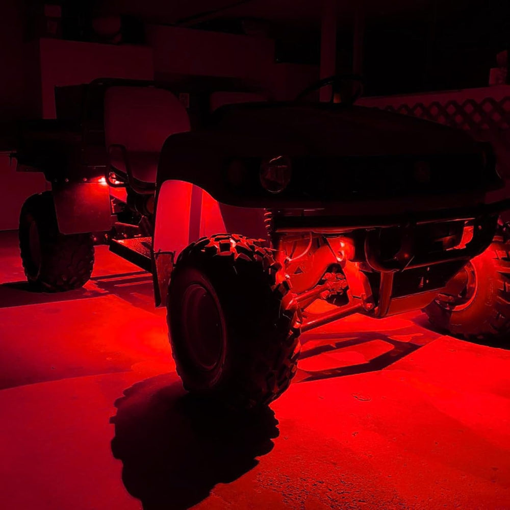 SUNPIE 8 Pods Quick Connect Red Rock Lights, 18 Wide Angle Chips, 4M Extensio...