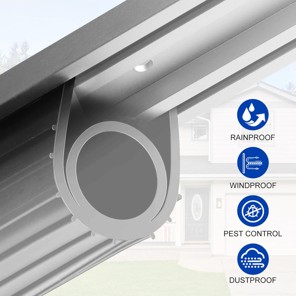 Garage Door Bottom Seal, 5/16 T-End Rubber Weather Stripping, 20 FT