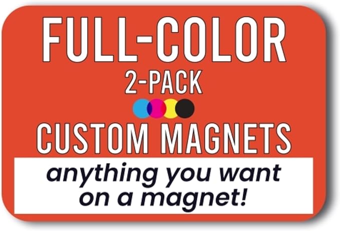 Magnet Me Up Customizable and Personalized Automotive Magnet Decals (2 Pack)