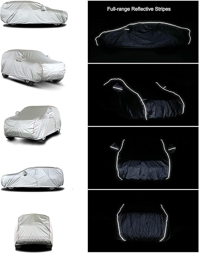Tecoom Hard Shell Zipper Design Waterproof UV-Proof Windproof Car Cover