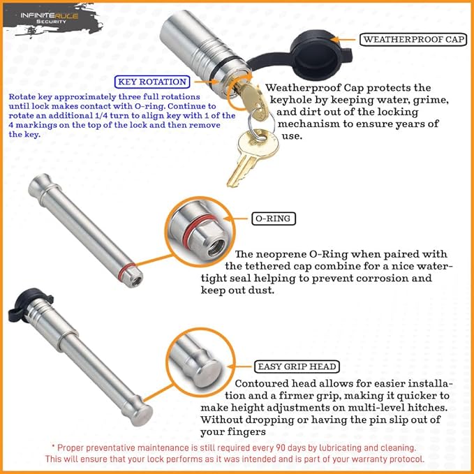 61101 | Receiver Lock for 1.25" Receiver
