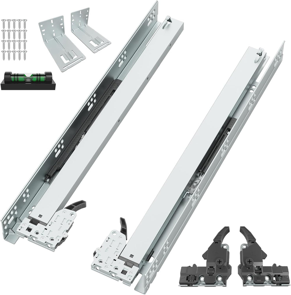 Onemake Undermount Soft Close Drawer Slides with Rear Mount Brackets, 3D Lock...