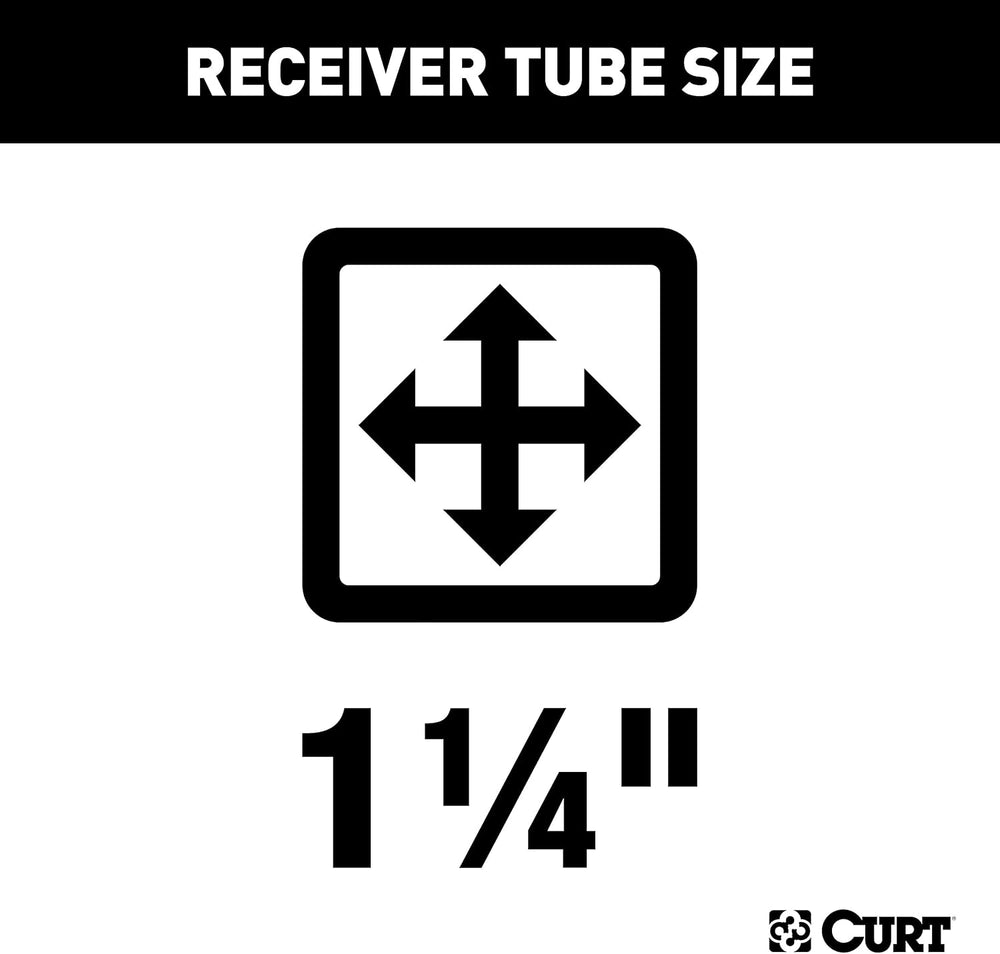 CURT 11074 Class 1 Trailer Hitch, 1-1/4-Inch Receiver, Compatible with Select...