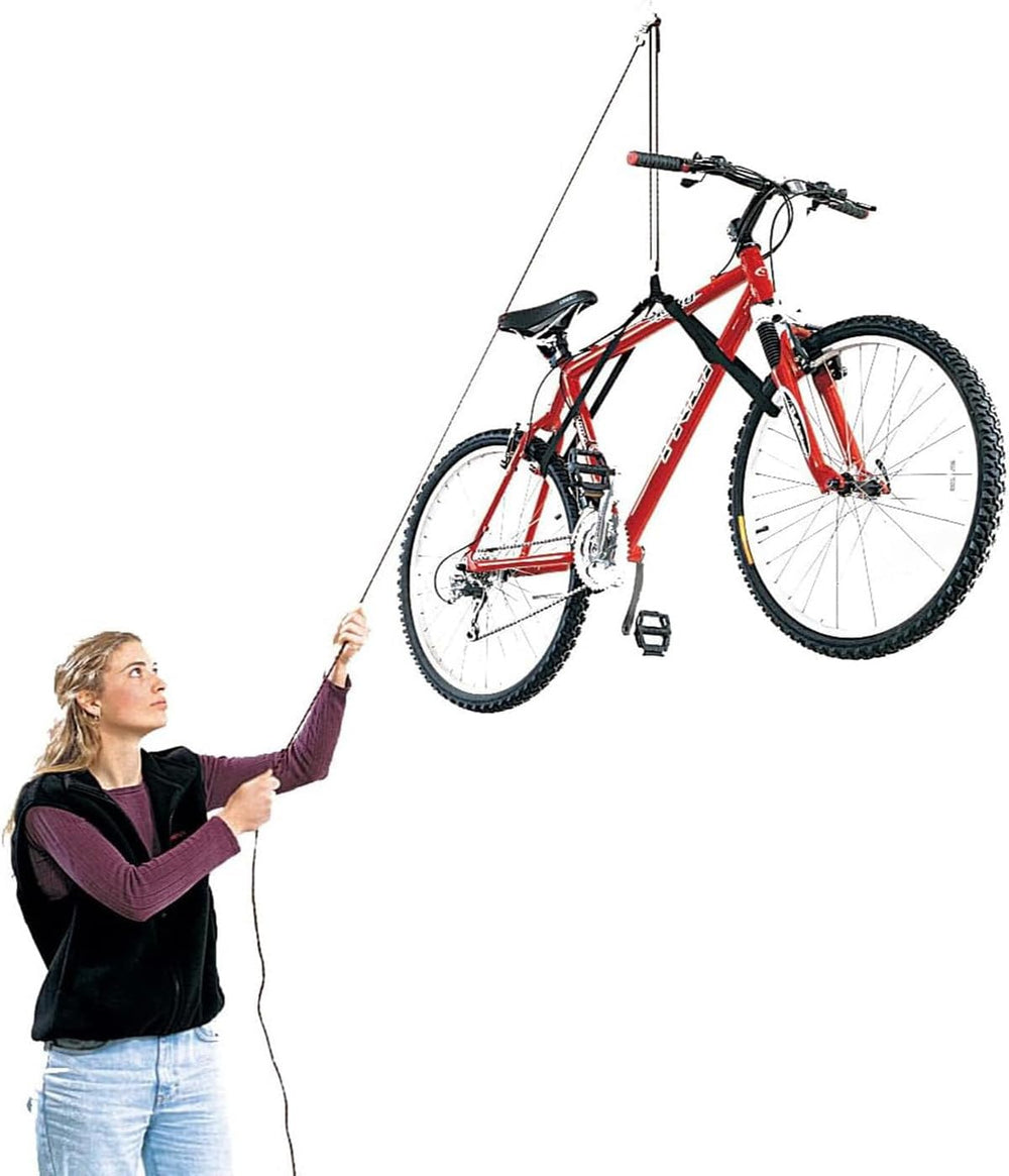 HARKEN Hoister Ceiling Mounted Garage Storage Pulley System Racks for Bikes, ...