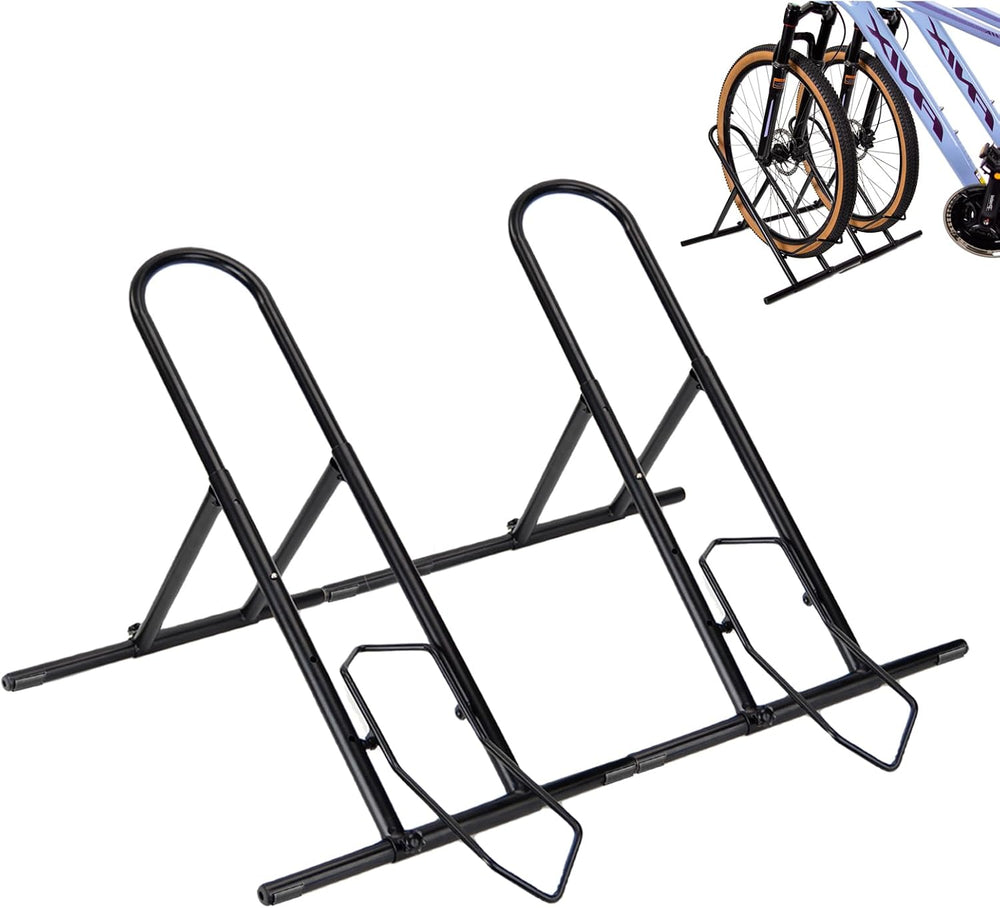 Folding Bike Floor Stand Rack, Portable Storage Bicycle Parking Rack