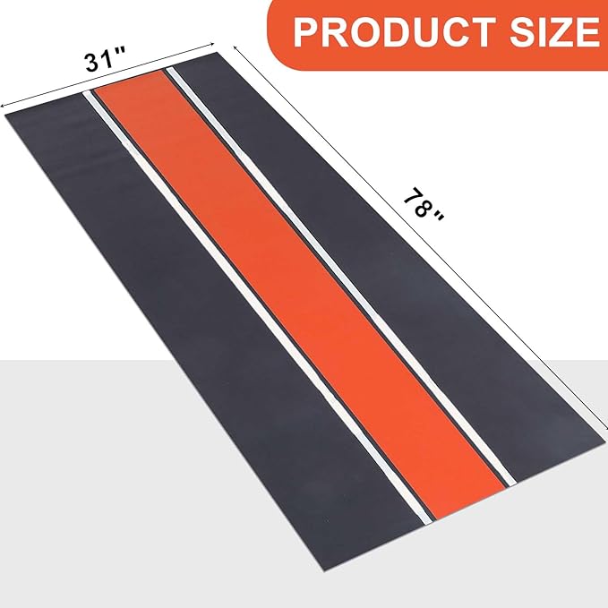 78 x 31 Inch Motorcycle Mat Garage Floor Rug Washable Parking Mats