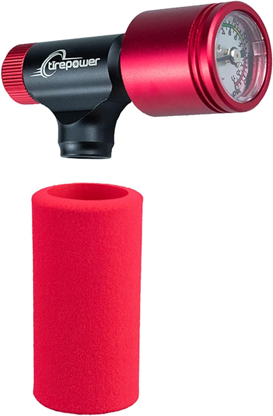 CO2 Bike Tire Inflator - Push-Button Presta & Schrader Compatible CO2 Bik...