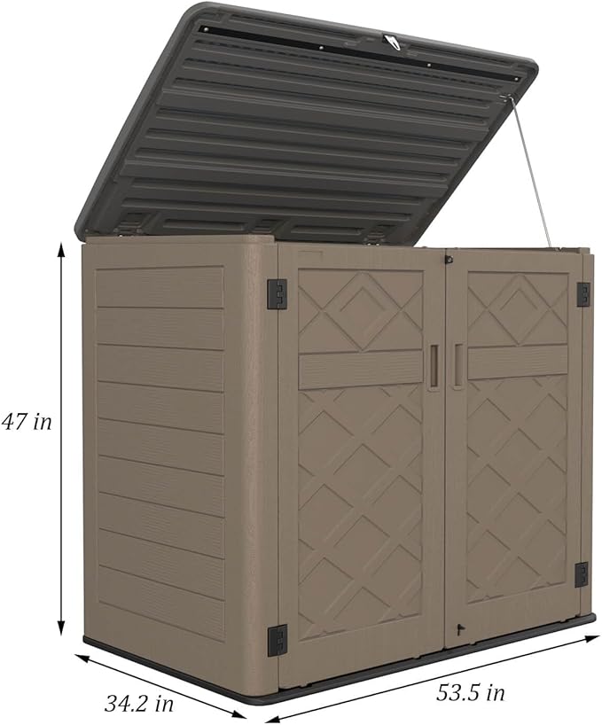 HOMSPARK Storage Shed Weather Resistance, Outdoor Storage Cabinet