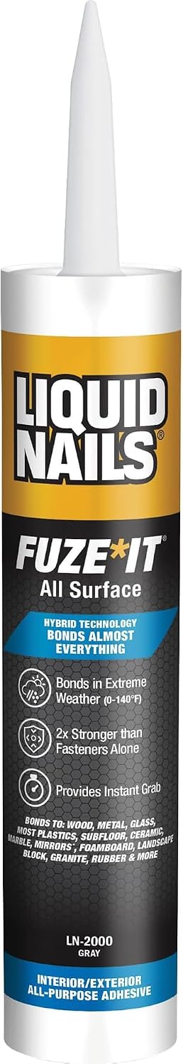 Liquid Nails 56198673380 LN-2000 FuzeIt All Surface Construction Adhesive (9-...
