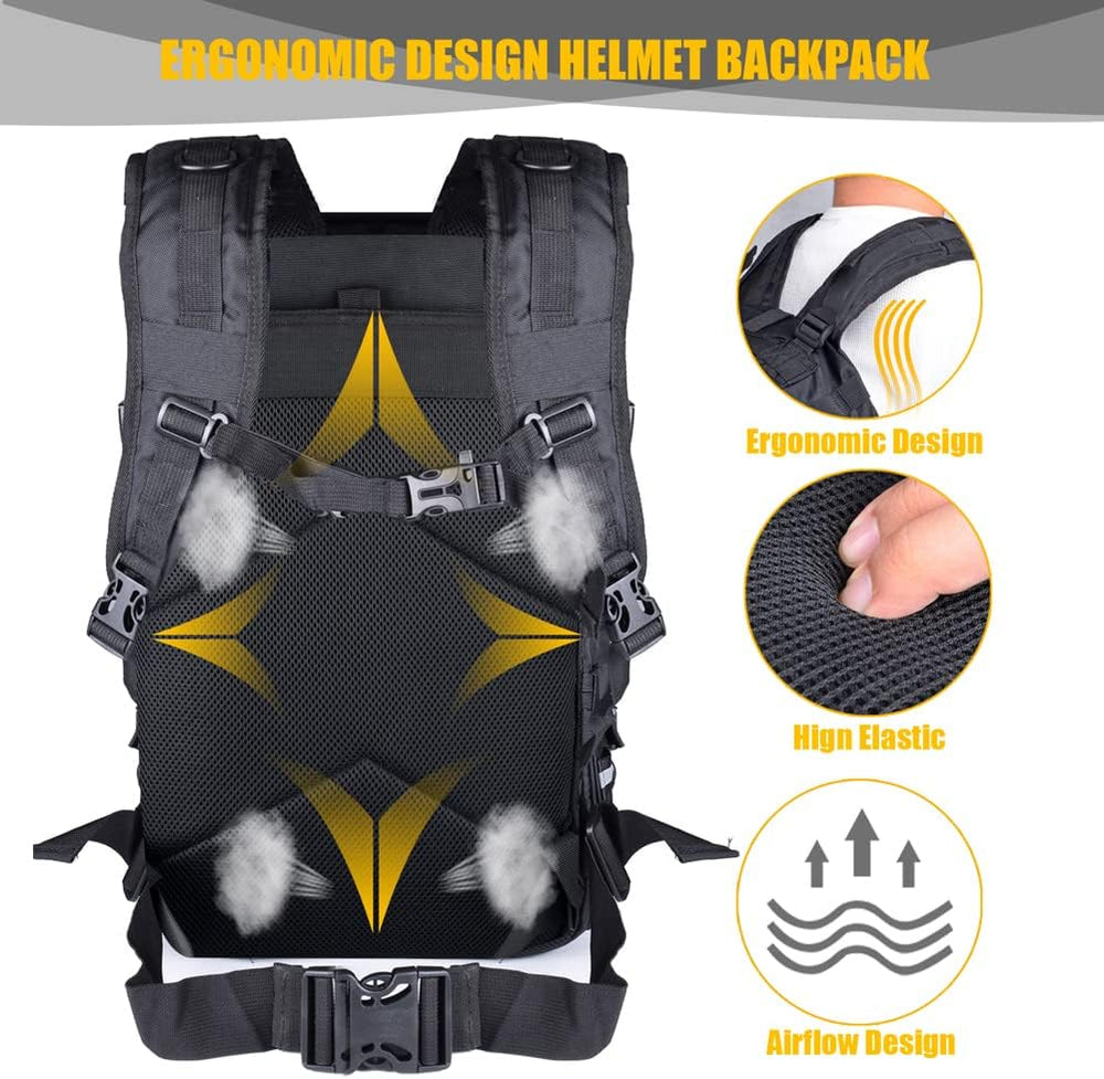 Large Capacity Motorcycle Helmet Backpack, Waterproof Motorcycle Backpack for...