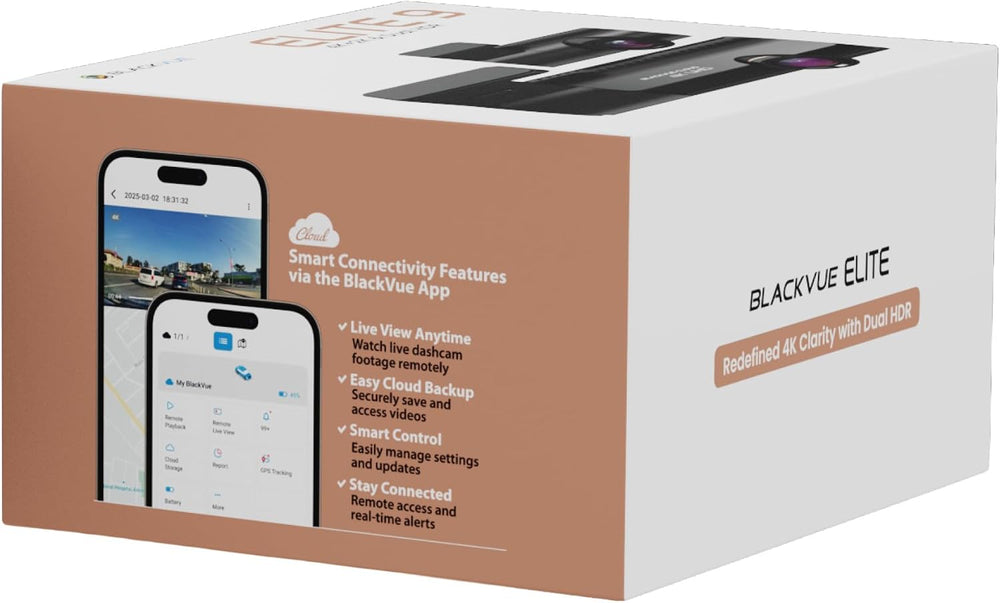 BlackVue Elite 9, 4K+2K Dash Cam Front and Rear, STARVIS 2, HDR, Free 64GB