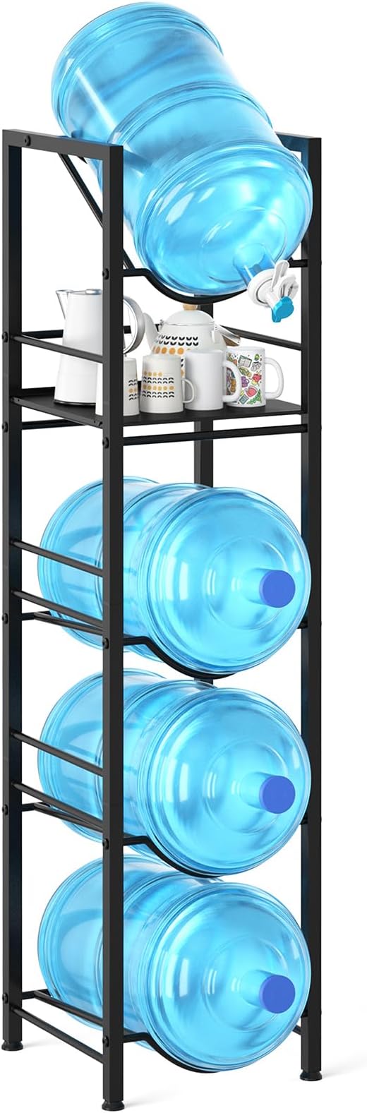 2-In-1 5 Gallon Water Jug Holder, 5 Tier Water Jug Stand Holder