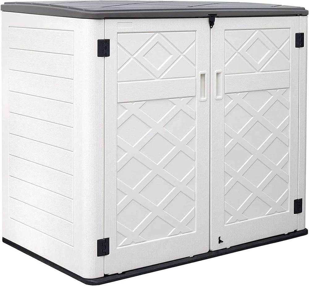 KINYING Larger Outdoor Storage Shed Weather Resistance, Horizontal Outdoor St...