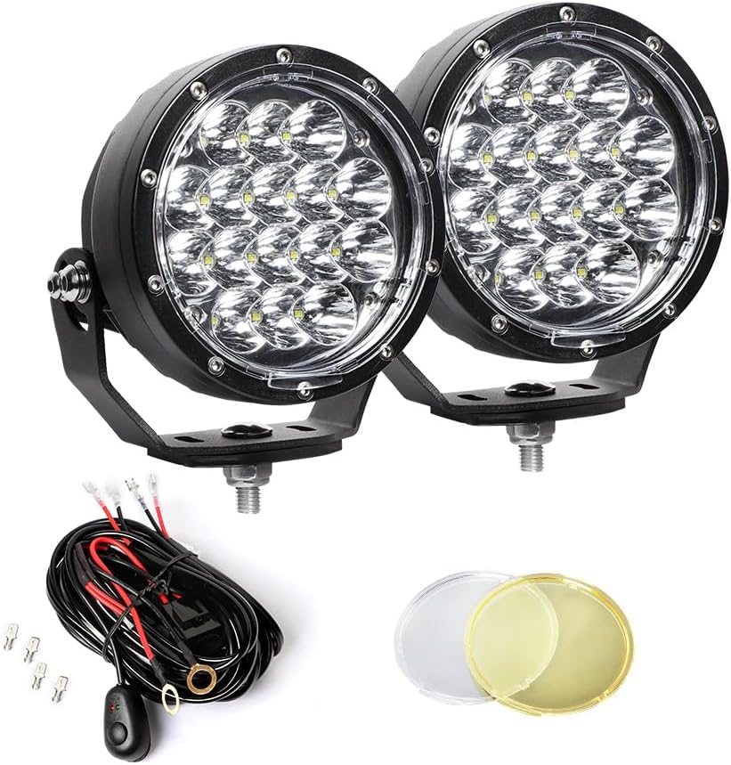 EXZEIT 160W 5 Inch Driving Lights,11200 Lumens Round Fog Lights Offroad Light...