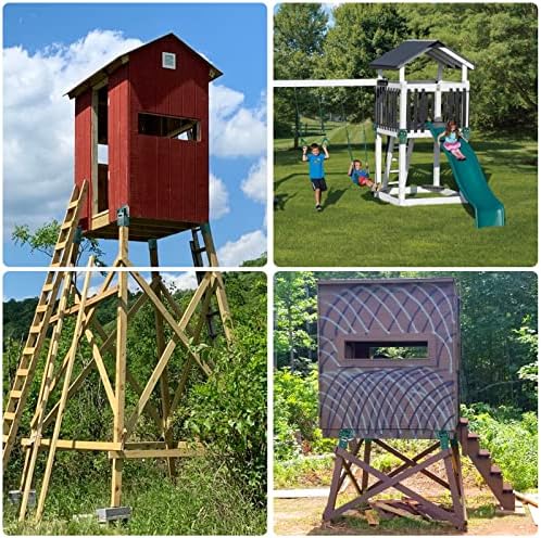 Mofeez Outdoor 4x4 Compound Angle Brackets for Deer Stand Hunting Blinds Shoo...