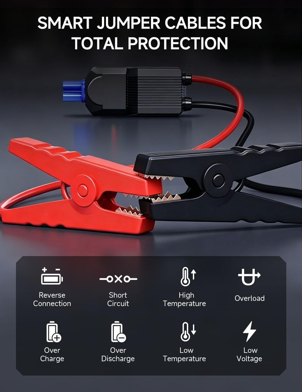 LEOWIN Jump Starter with Air Compressor Portable, Red