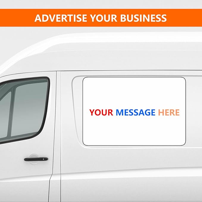 2 Pack Blank Car Door Magnet Sticker, Rounded Corners Magnetic Vehicle Sign