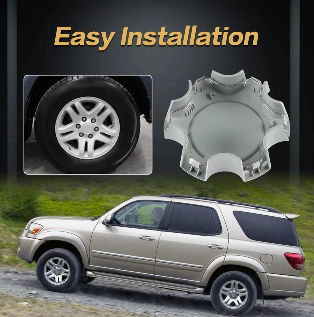 4PCS 140mm 5.5 Inch Silver Blank Car Wheel Hub Center Cap for Sequoia Tundra ...