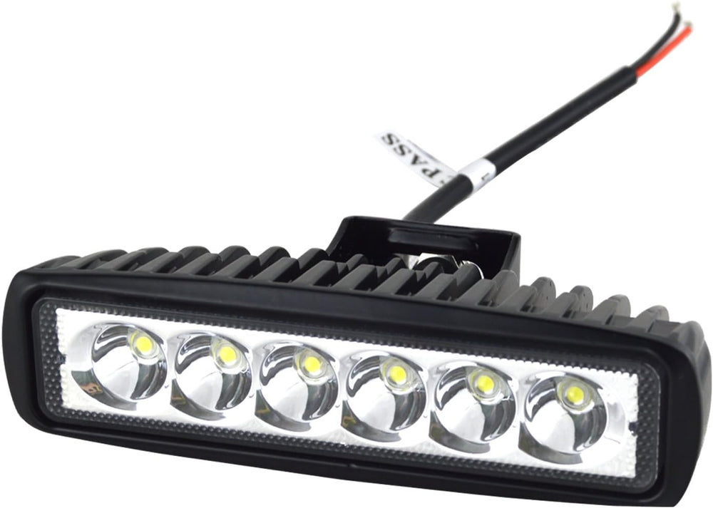 AUXTINGS 10 Pcs 6 inch 18W Spot LED Work Light Bar 12V 24V Off Road Car Drivi...
