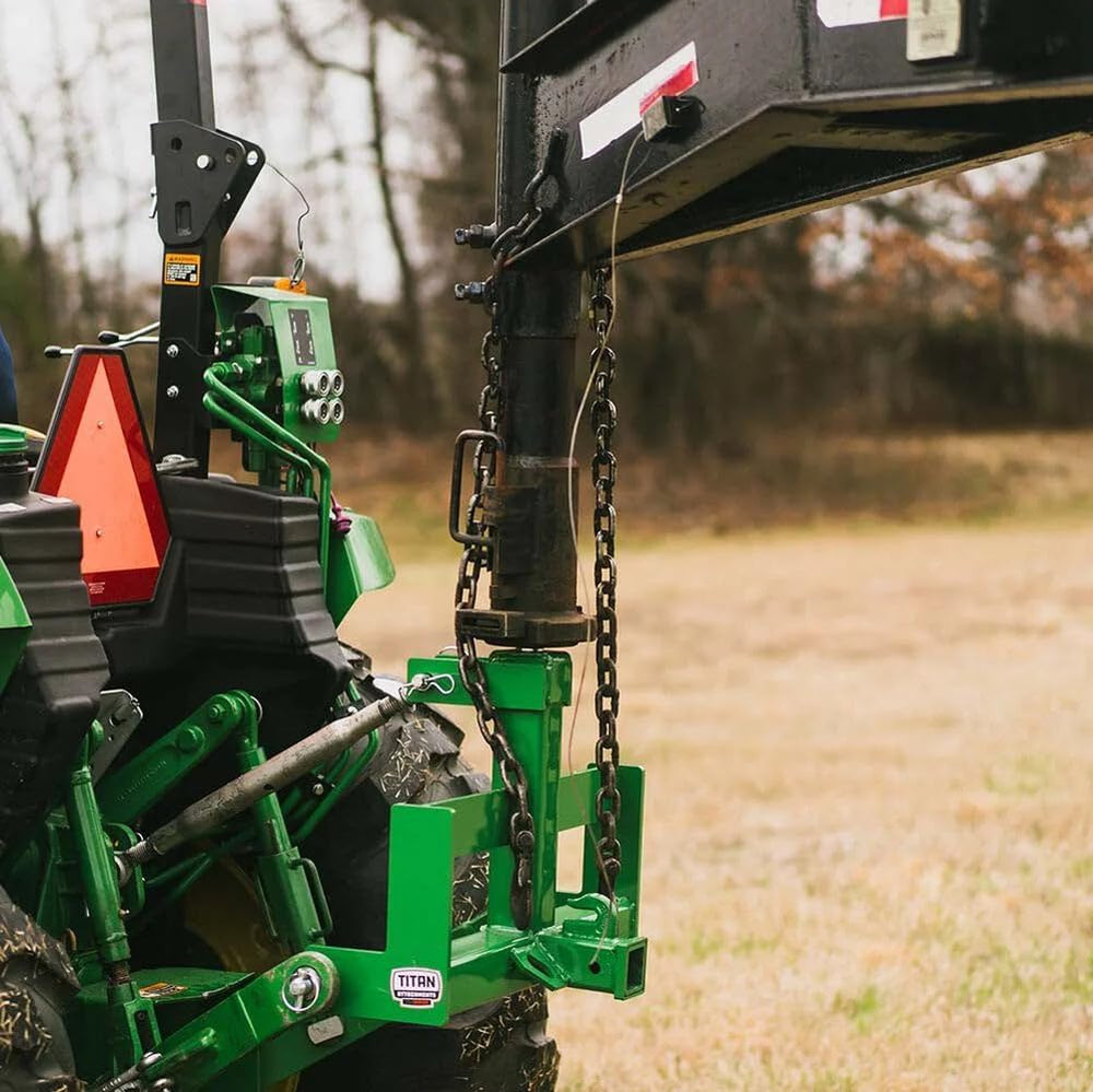 Titan Attachments Standard Series 3 Point Charcoal Tractor Drawbar with Suitc...