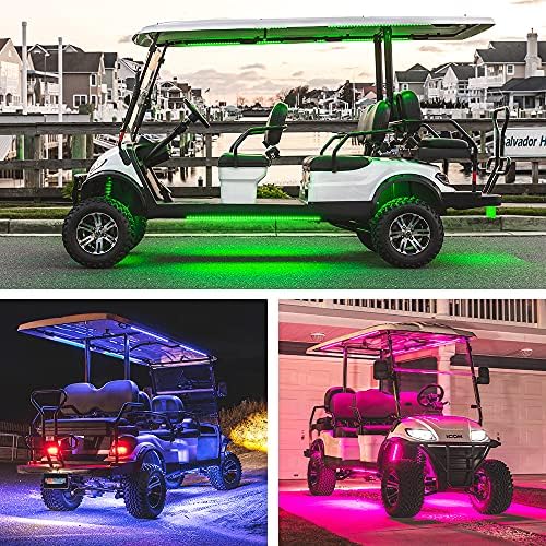 LEDGlow 12pc Million Color LED Golf Cart Underglow Kit for 12V 6-Seater