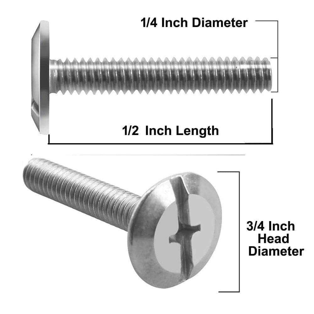 Qty 6 to 100 Pieces 1/2 Inch Long Stainless Steel Hurricane Sidewalk Bolts (100)