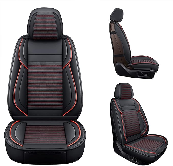 LINGVIDO Car Seat Covers, Breathable and Waterproof Faux Leather Automotive